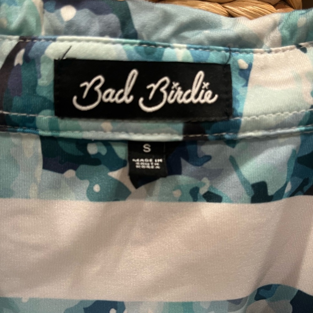 Bad‎ Birdie Blue and White Polo Shirt - Picture 2 of 5